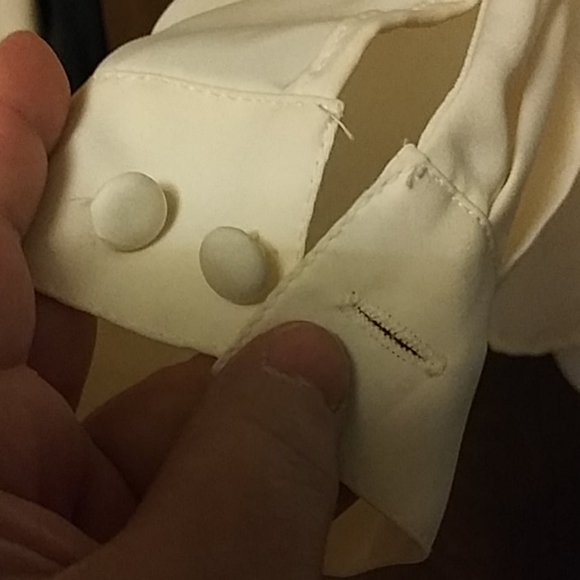 NWOT LIZ BAKER OFF WHITE VICTORIAN LACE BLOUSE - Picture 5 of 8